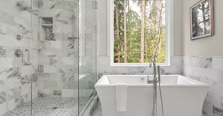 Bathtub to Tile Shower Conversion in Boonville